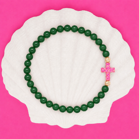 Forest Green (Candy Pink Cross)