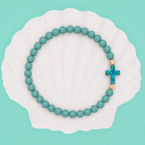 Teal (Mermaid Green Cross)