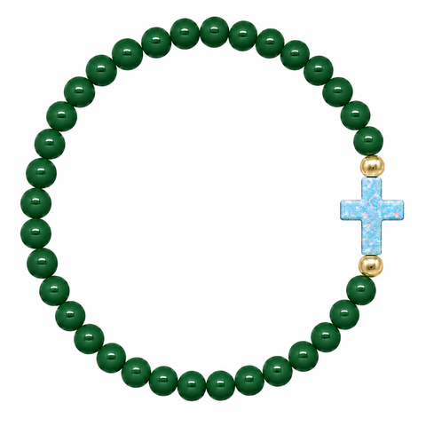 Forest Green (Light Blue Cross)