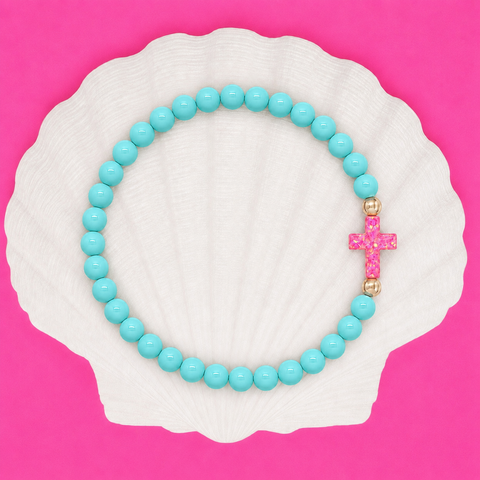 Turquoise (Candy Pink Cross)