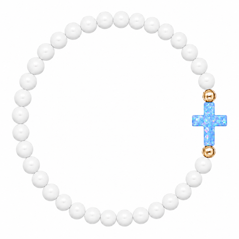 White (Dream Blue Cross)