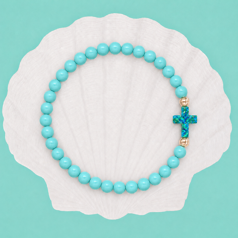 Turquoise (Mermaid Green Cross)