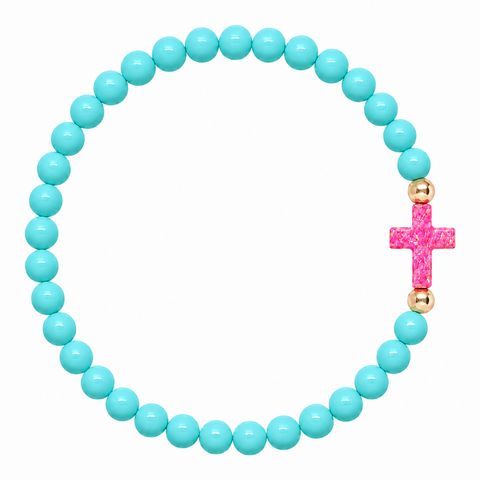 Turquoise (Candy Pink Cross)
