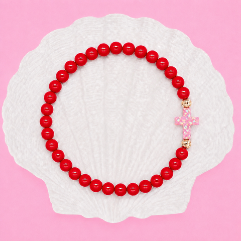 Red (Baby Pink Cross)