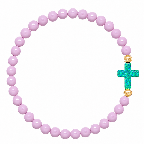 Dusty Rose (Mermaid Green Cross)