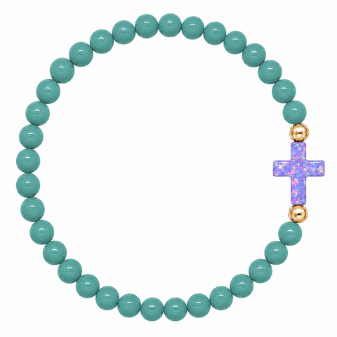 Teal (Purple Cross)