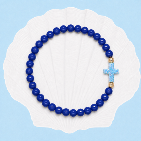 Navy (Light Blue Cross)