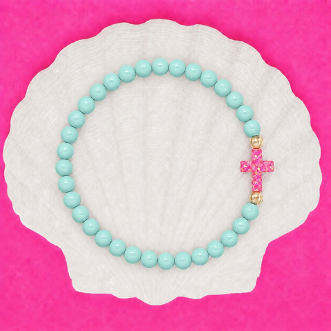 Seafoam (Candy Pink Cross)
