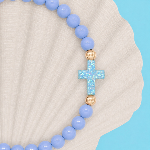 White (Dream Blue Cross)