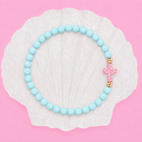 Light Blue (Baby Pink Cross)