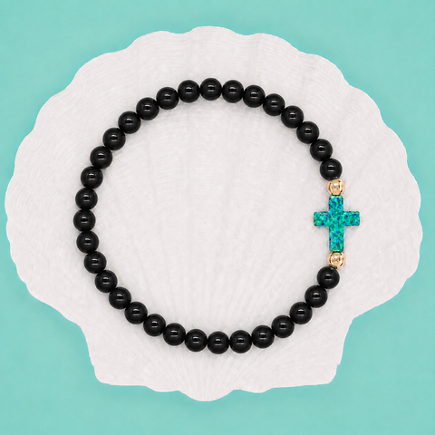 Black (Mermaid Green Cross)