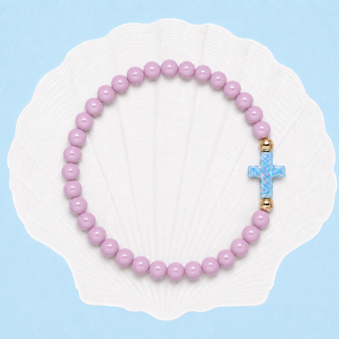 Dusty Rose (Light Blue Cross)