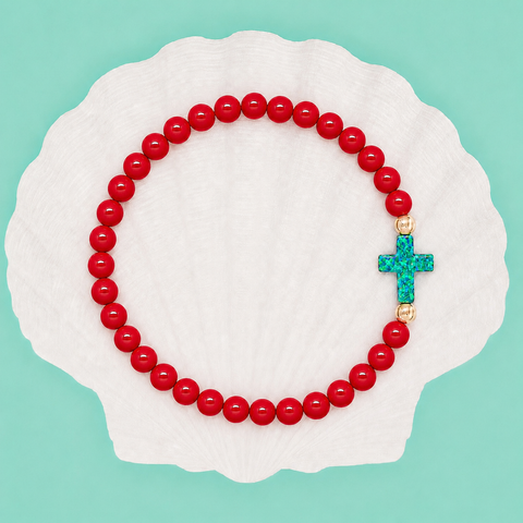 Red (Mermaid Green Cross)