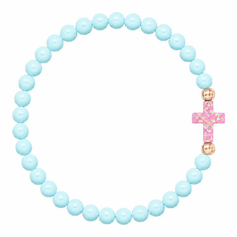 Light Blue (Baby Pink Cross)