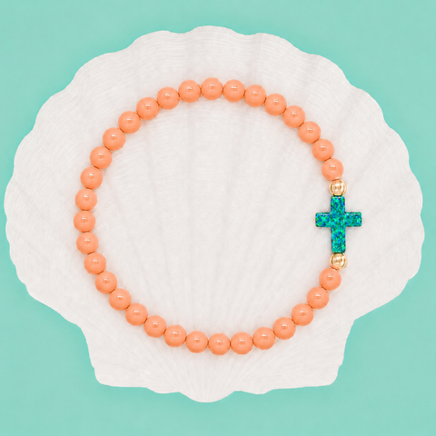 Creamsicle (Mermaid Green Cross)