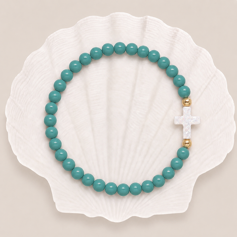 Teal (White Cross)