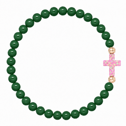 Forest Green (Baby Pink Cross)