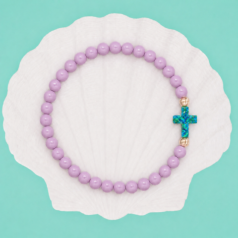 Dusty Rose (Mermaid Green Cross)