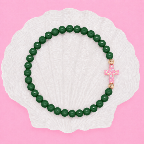 Forest Green (Baby Pink Cross)