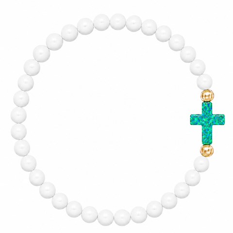 White (Mermaid Green Cross)