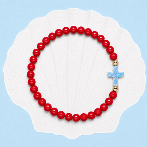 Red (Light Blue Cross)