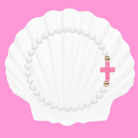 White (Candy Pink Cross)
