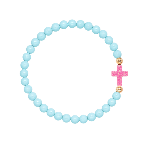 Light Blue (Candy Pink Cross)