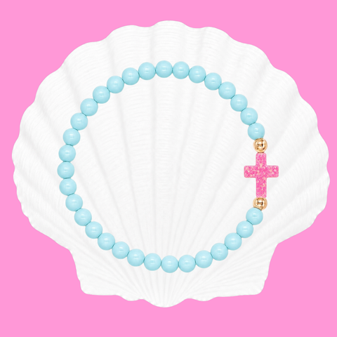 Light Blue (Candy Pink Cross)
