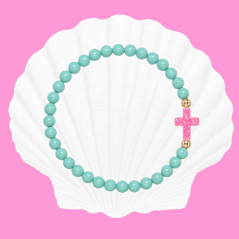 Seafoam (Candy Pink Cross)