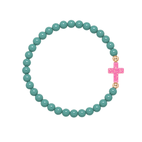 Teal (Candy Pink Cross)