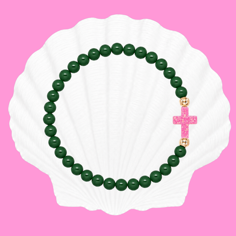 Forest Green (Candy Pink Cross)