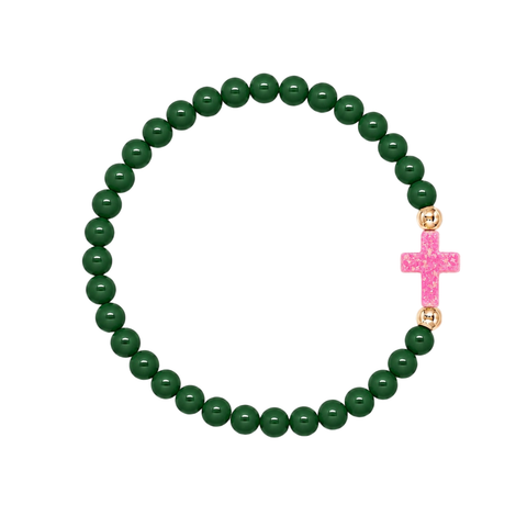 Forest Green (Candy Pink Cross)