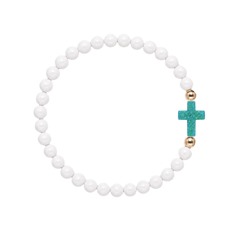 White (Mermaid Green Cross)