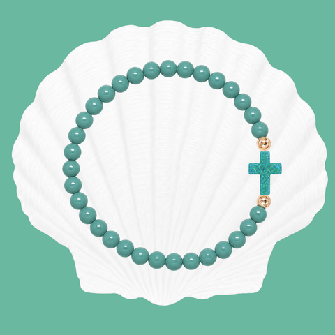 Teal (Mermaid Green Cross)
