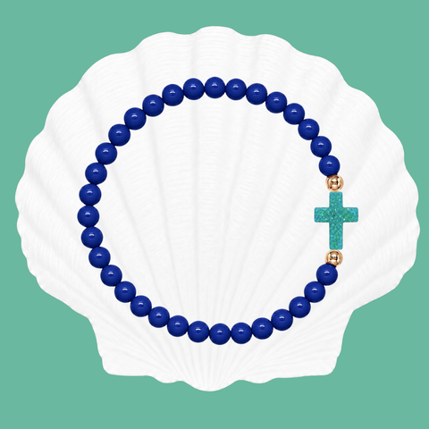 Navy (Mermaid Green Cross)