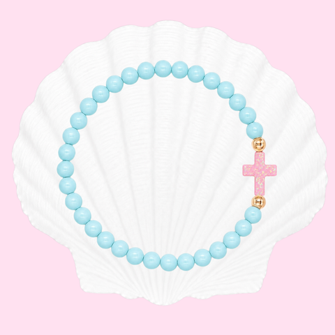 Light Blue (Baby Pink Cross)