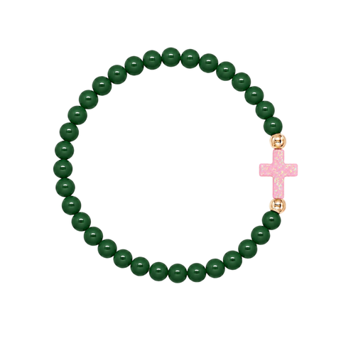 Forest Green (Baby Pink Cross)