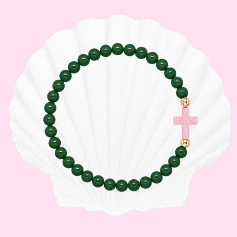 Forest Green (Baby Pink Cross)