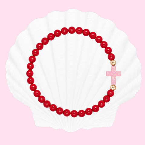 Red (Baby Pink Cross)
