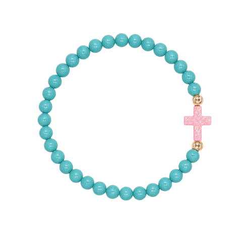 Surf Girl Green (Baby Pink Cross)