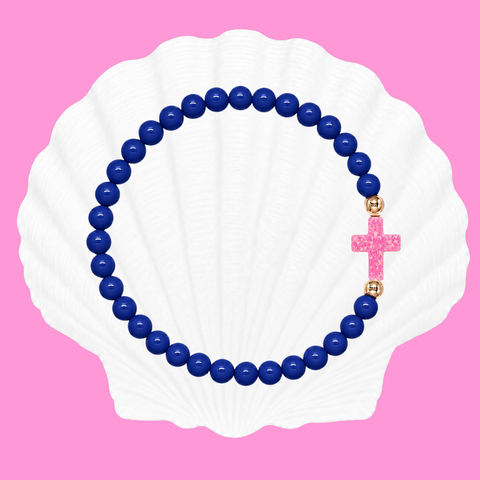 Navy (Candy Pink Cross)
