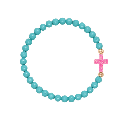 Surf Girl Green (Candy Pink Cross)