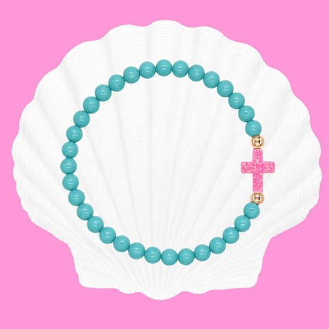 Surf Girl Green (Candy Pink Cross)