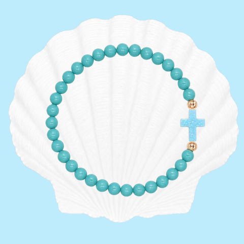 Surf Girl Green (Light Blue Cross)