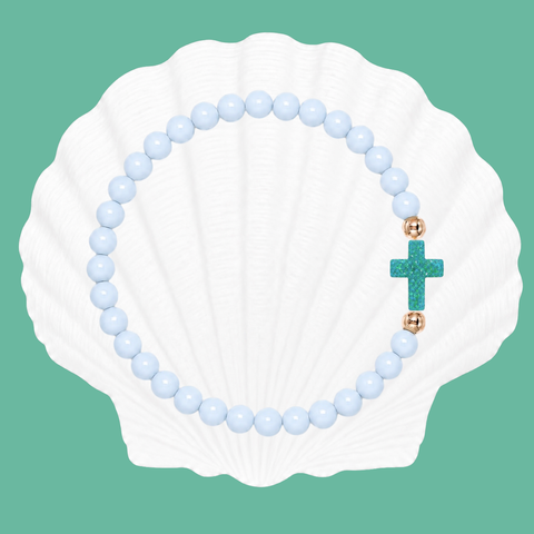 Powder Blue (Mermaid Green Cross)
