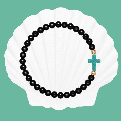 Black (Mermaid Green Cross)