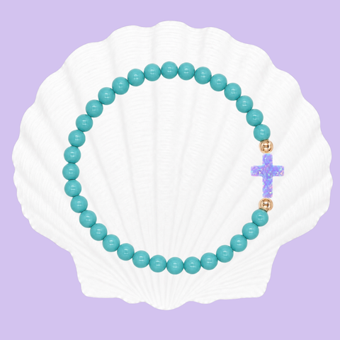 Surf Girl Green (Purple Cross)
