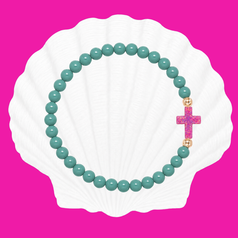 Teal (Hibiscus Cross)
