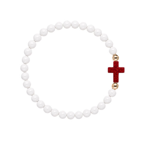 White (Ruby Red Cross)