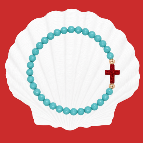 Surf Girl Green (Ruby Red Cross)
